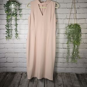 Ivanka Trump Blush Pink Midi Dress NWT Size 14 Semi Formal